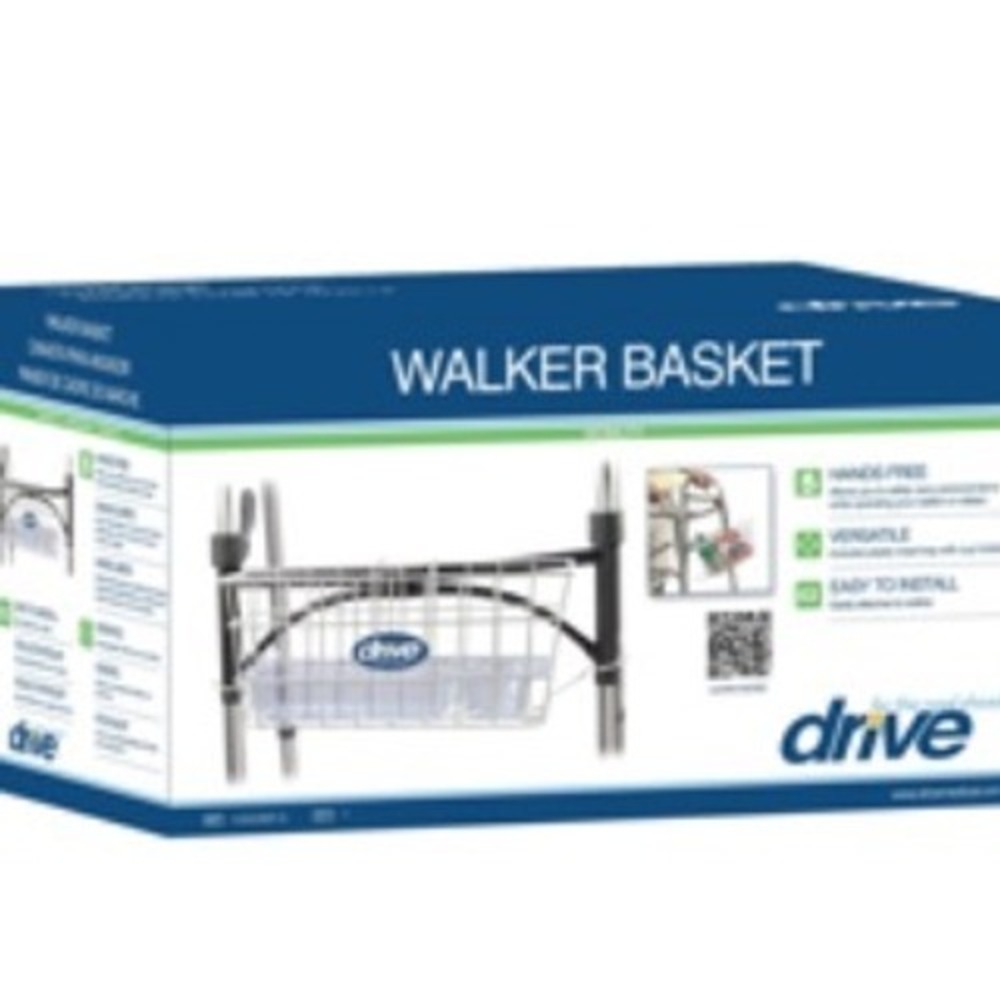 Drive‎ Medical 10200B Walker Basket with Cup Holder and Tray Easy Install
